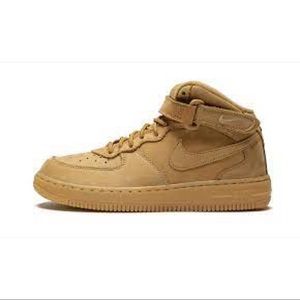 Air Force 1 Mid WB PS ‘Flax’ Wheat Sz 2Y